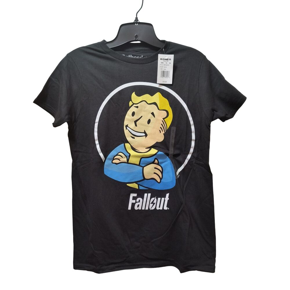 Fallout Vault Boy Graphic T-Shirt Men Women Small Black Bioworld Bethesda